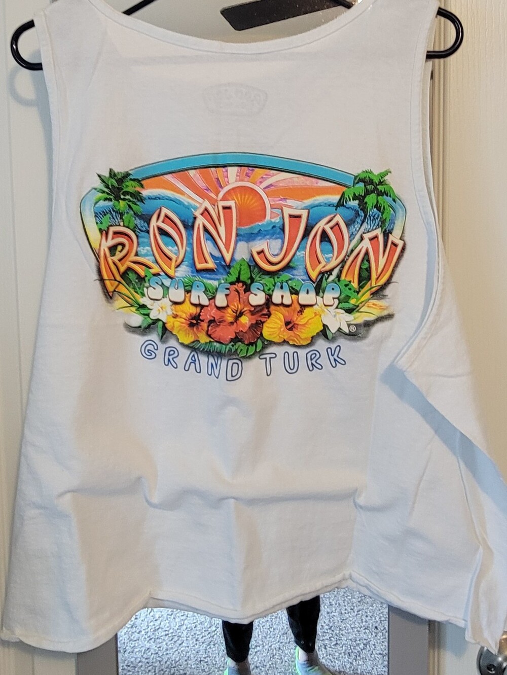 Ron Jon  White Graphic Tank Top - Grand Turk Surf Shop
